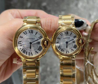 Cartier 28/33MM Quartz Movement Fisheye Glass Gold/Rose Gold Bracelet Watch